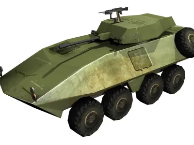5 LAV 25 APC models for VR and Games Low-poly 3D model