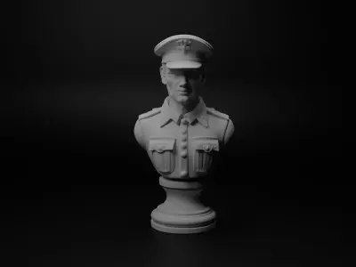 WW2 British Soldier Bust Chess 3D print model purchase