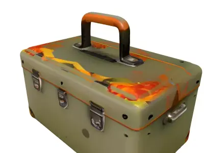 Vintage Military Field Case Low-poly 3D model