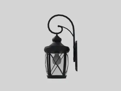 Wall Lantern Low-poly 3D model