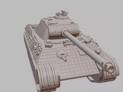 Panther Ausf A German WWII Medium Tank 3D Printable 3D print model
