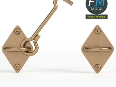 Simple door lock 3D model