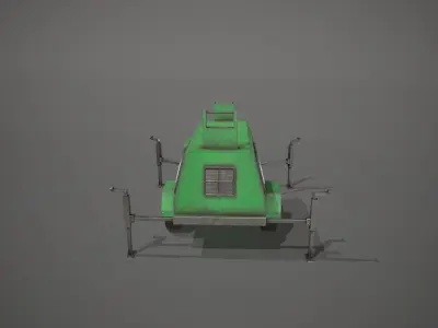 Green Generator Low-poly 3D model