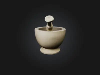 Mortar Low-poly 3D model