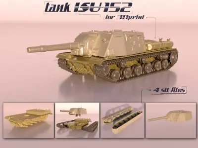 tank ISU152 for print 3D print model