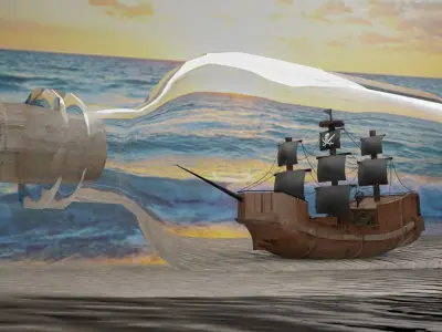 Ship and Bottle 3D model