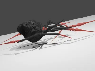 Spider with legs 3D model