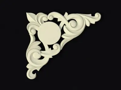 Corner decor ornament for furniture Free 3D model