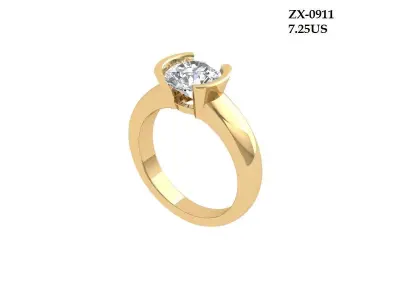 Single-Stone-Ring 3D print model buy