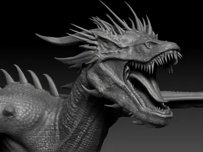Dinosaur Wyvern Type Dragon Sculpt Project 3D model