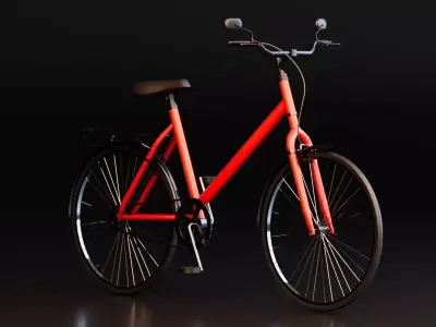 Urban City Bicycle Low-poly 3D model