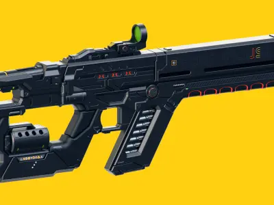Sci-Fi Rifles Set Kitbash and Biomutant 3D model