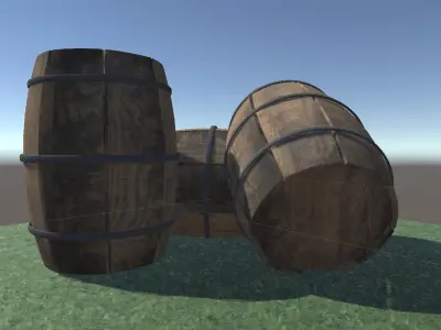 Wooden Barrel 3D model get