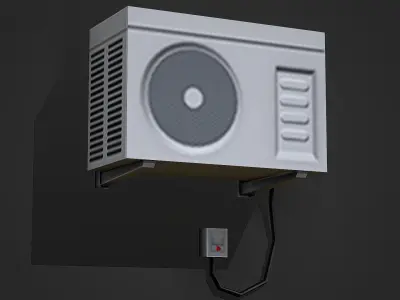 Air Conditioner Low Poly Mobile Ready Low-poly 3D model