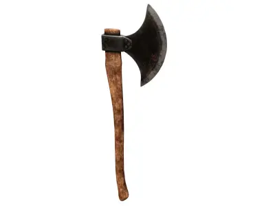 Ax Medieval Low-poly 3D model 6