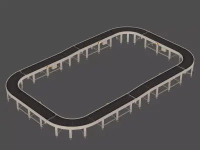 Conveyor Low-poly 3D model