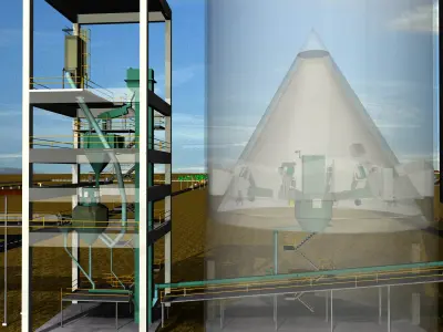 Cement Packing Plant Free 3D model