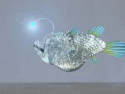 peixe lanterna 3D model