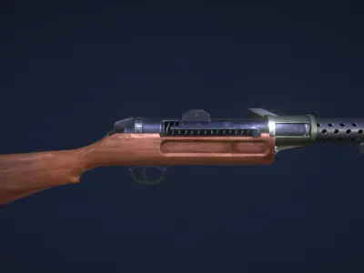 Sub Machine Gun - Mk1 Low-poly 3D model