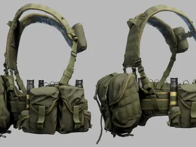 Tactical Vest Low-poly 3D model order