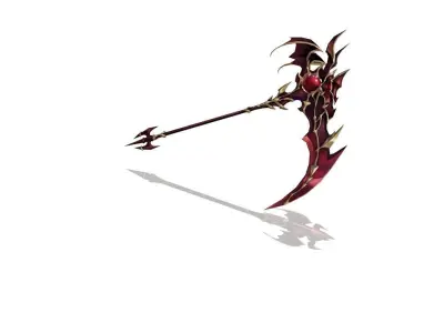Demonic Scythe Low-poly 3D model