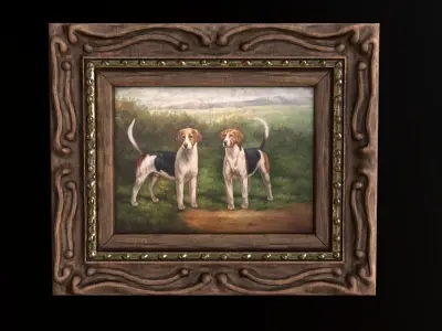 Antique Painting - PBR Game Ready Low-poly 3D model