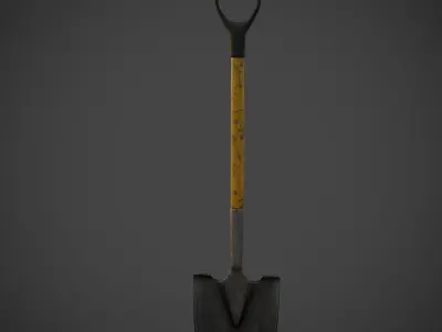 shovel Low-poly 3D model 17