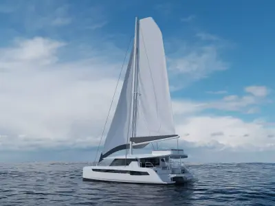 Leopard 50 catamaran 3D model