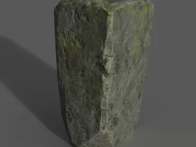 old stone  Low-poly 3D model
