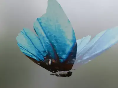 Simpel Buterflys Low-poly 3D model