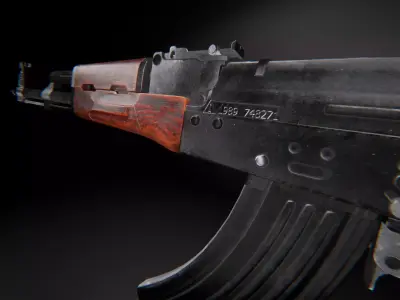 AAA AKM Game Ready PBR Low-poly 3D model