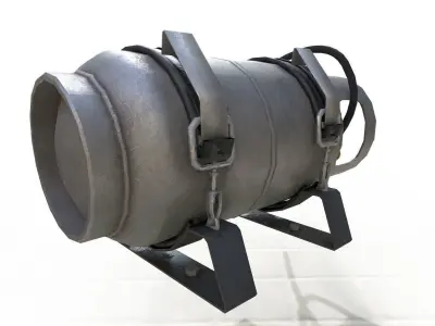  Forklift  Gas Bottle  Low-poly 3D model