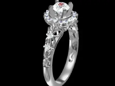 Delightful Antique Wedding Ring  3D print model