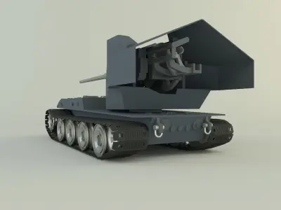 WT E100 tank military vehicle 3D model