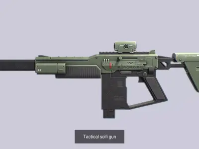 Tactical scifi gun collection 3D Model Pack purchase