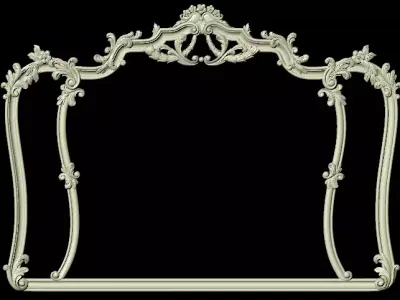 carved frame for mirror 3D model