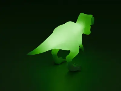 Dinosaur indirect lighting Low-poly 3D model