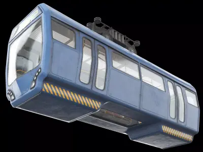 Monorail Carriage PBR 3D model