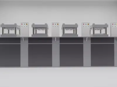 Hydraulic Rubber Sole Hot Press Machine 3D model