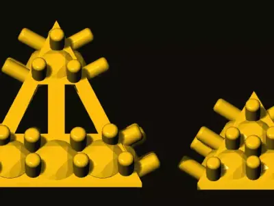 jumka two golden pyramids 3D print model