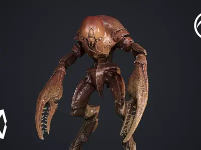 Crab Creature Low-poly 3D model