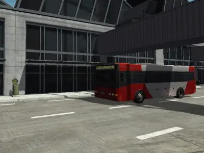 Airport vehicles 3D model