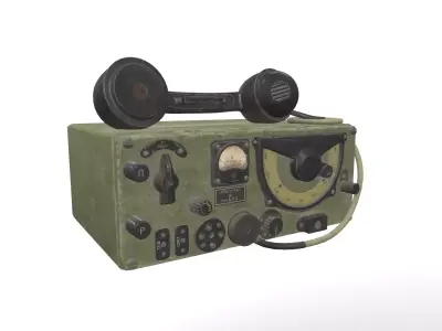 Soviet Radiostation A-7 3D model