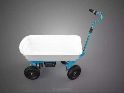 POWER ASSISTED ELECTRIC HAND PALLET TRUCK PLATFORM OUTDOOR CART 3D model