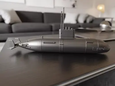 submarine 3D print model 2