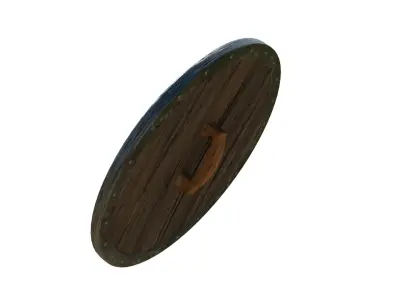 medieval shield Low-poly 3D model 20