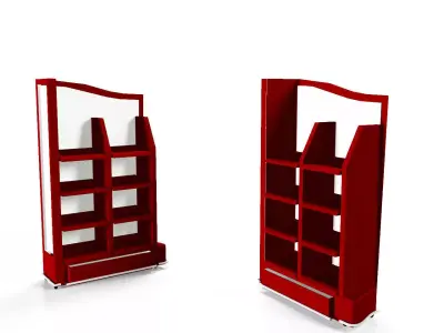 Permanent gondola end display Low-poly 3D model