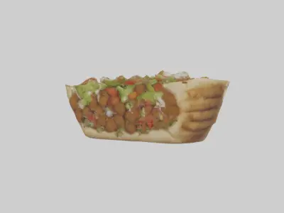 Falafel gyro model Low-poly 3D model