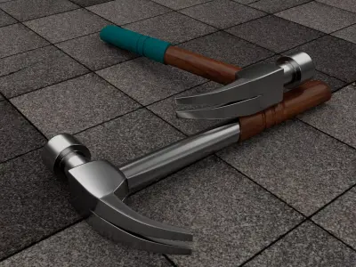 Hammer Low-poly 3D model 40