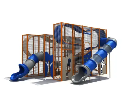Kids outdoor commercial play structure 3D model 3D model 25
